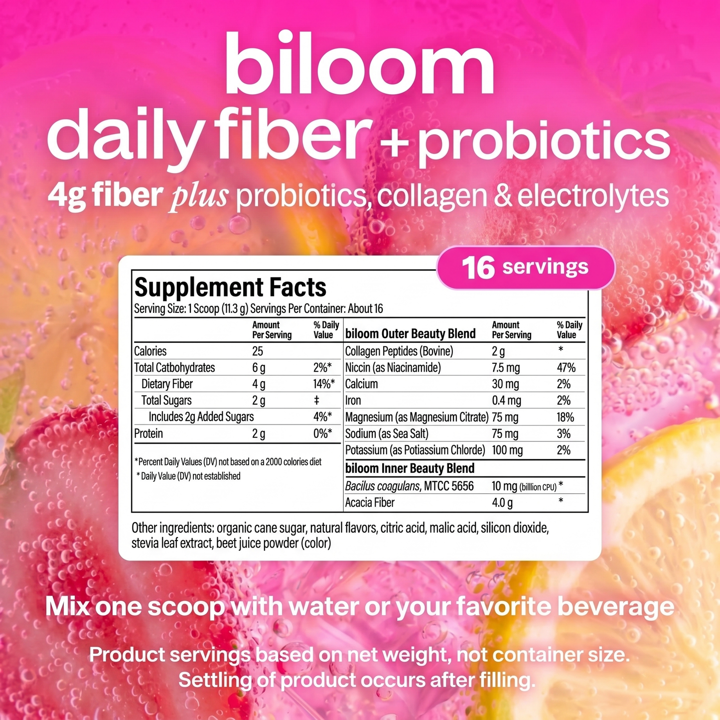 Biloom Daily Fiber + Probiotics — The Gentle 4-in-1 That Calms Your Belly