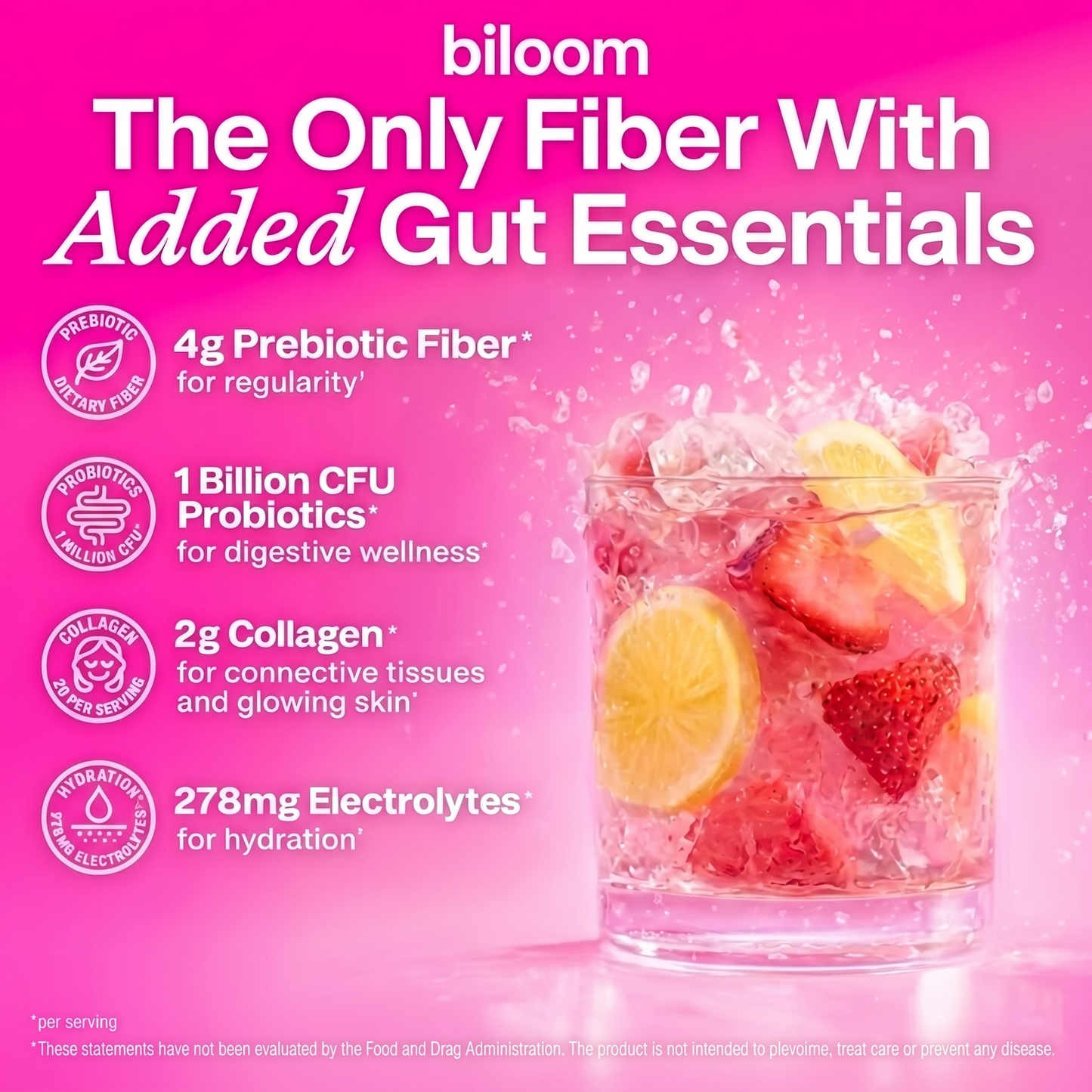 Biloom Daily Fiber + Probiotics — The Gentle 4-in-1 That Calms Your Belly