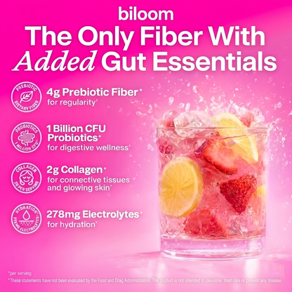 Biloom Daily Fiber + Probiotics — The Gentle 4-in-1 That Calms Your Belly