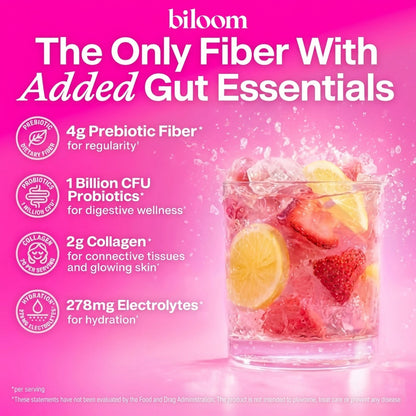 Biloom Daily Fiber + Probiotics — The Gentle 4-in-1 That Calms Your Belly